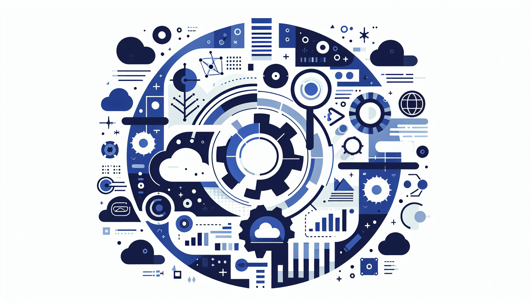 Abstract tech illustration showing SEO tool migration costs and switching between Ahrefs and SEMrush platforms
