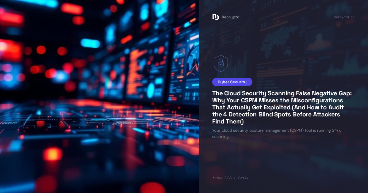 CSPM detection blind spots in cloud misconfigurations illustrated with abstract minimalist tech design showing security gaps