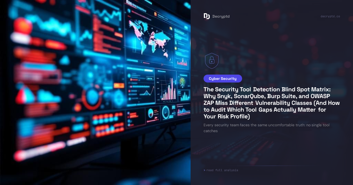 Security tool comparison showing vulnerability detection gaps between Snyk, SonarQube, Burp Suite and OWASP ZAP analysis