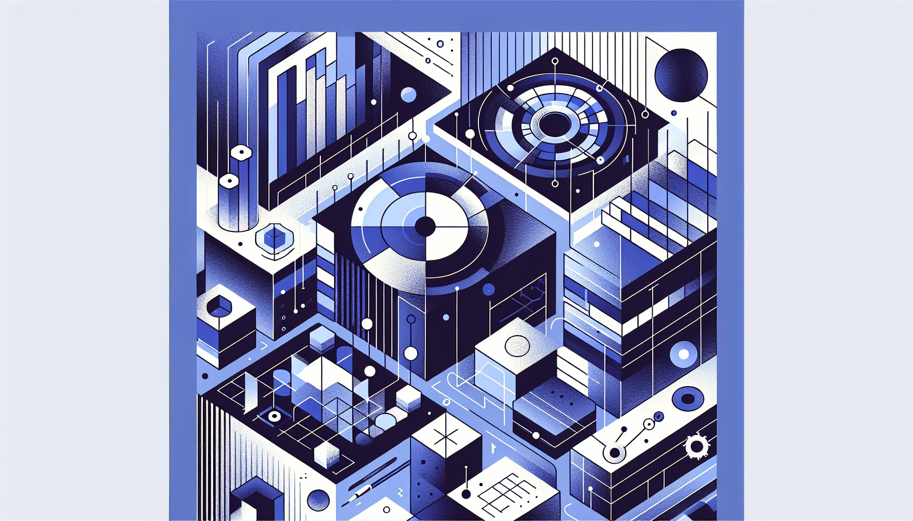 Abstract minimalist tech illustration showing automation platform scaling challenges and workflow growth comparison for enterprise automation solutions